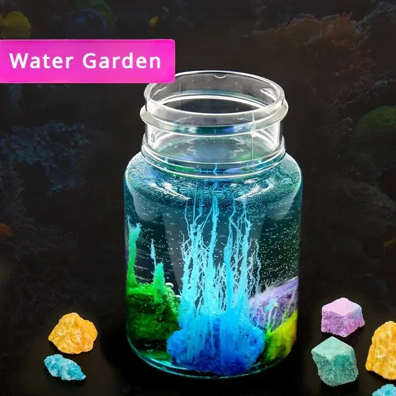 1 Stück DIY Magic Garden Natrium-Silikat-Wachstumssteine-Set, Crystal Garden Science Experiment für Autodekoration, Kunststoffmaterial 2025