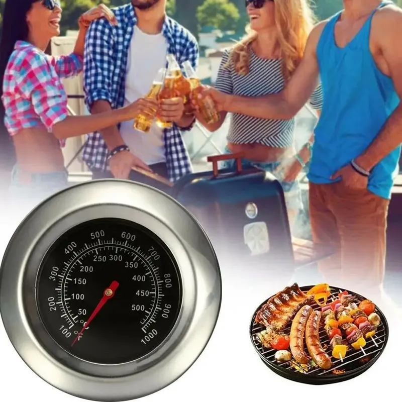 Edelstahl Ofen Lebensmittel Kochen Backen Thermometer Grill Fleisch Thermometer Zifferblatt Temperatur BBQ Pizza BBQ Werkzeuge Küche Werkzeuge