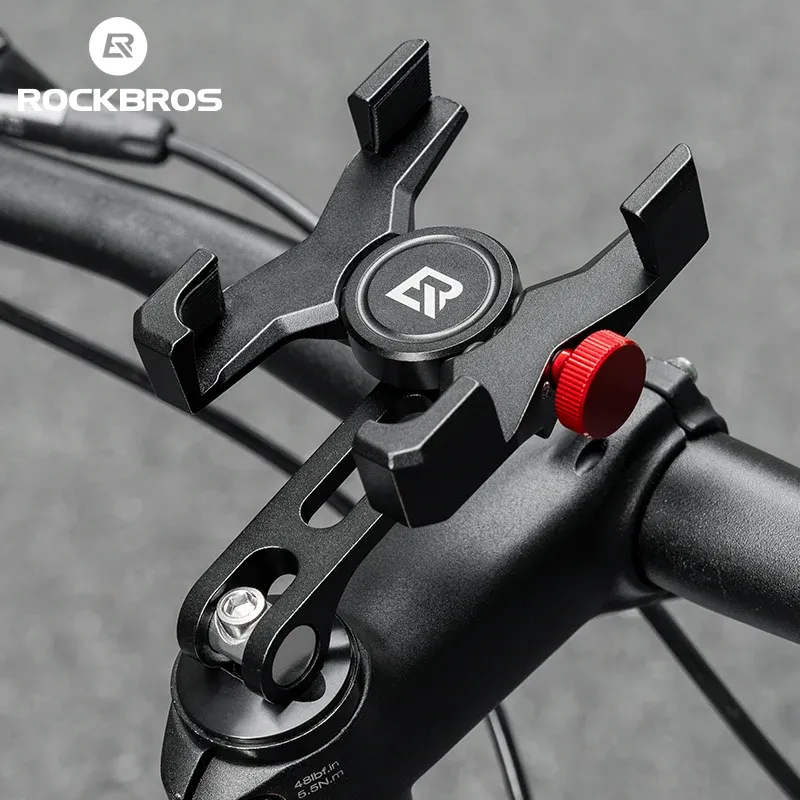 ROCKBROS Fahrrad-Telefonhalter 4,7–7,09 Zoll, hochfeste Handy-Halterung aus Aluminiumlegierung, Handy-Ständer, Fahrradzubehör