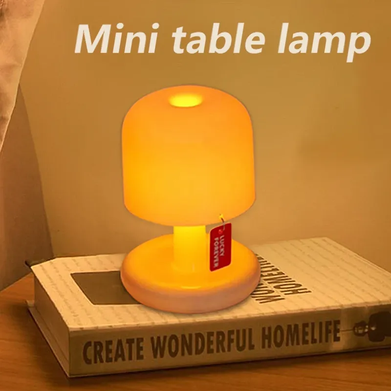 USB wiederaufladbare Sonnenuntergang Nachtlicht LED Tischlampe Mini Schreibtisch Nachttisch Schlafzimmer Bar Zimmer Dekor Atmosphäre Stimmungslicht minimalistisch