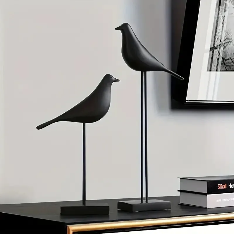 Harz Vogel Statue Handwerk Dekoration Künstliche Färbung Nordic Vogel Dekoration Hause Dekoration Büro Desktop Skulptur