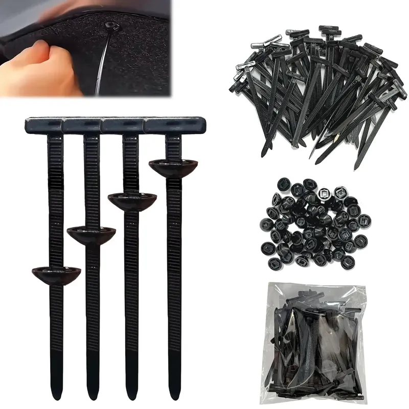 100/50/20 Stück Zip Nylon Tie Wrap Kabel Feste Befestigungsclips Autoschlauchbefestigung Zip Strap Selbstsichernde wiederverwendbare Nylon-Kabelbinder