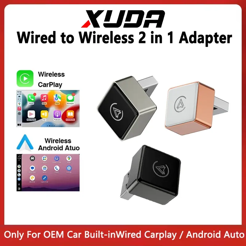 XUDA Drahtlose CarPlay Android Auto Adapter USB Dongle Smart Mini Box Plug Und Play Universal Für Toyota Nissan Honda Ford Benz