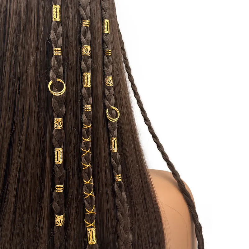 41-teiliges Draht-Haargummis-Set, geflochtener Haarschmuck für Frauen, Haarspangen für Festival, Party, Anzieh, Tänze, Musikfestival
