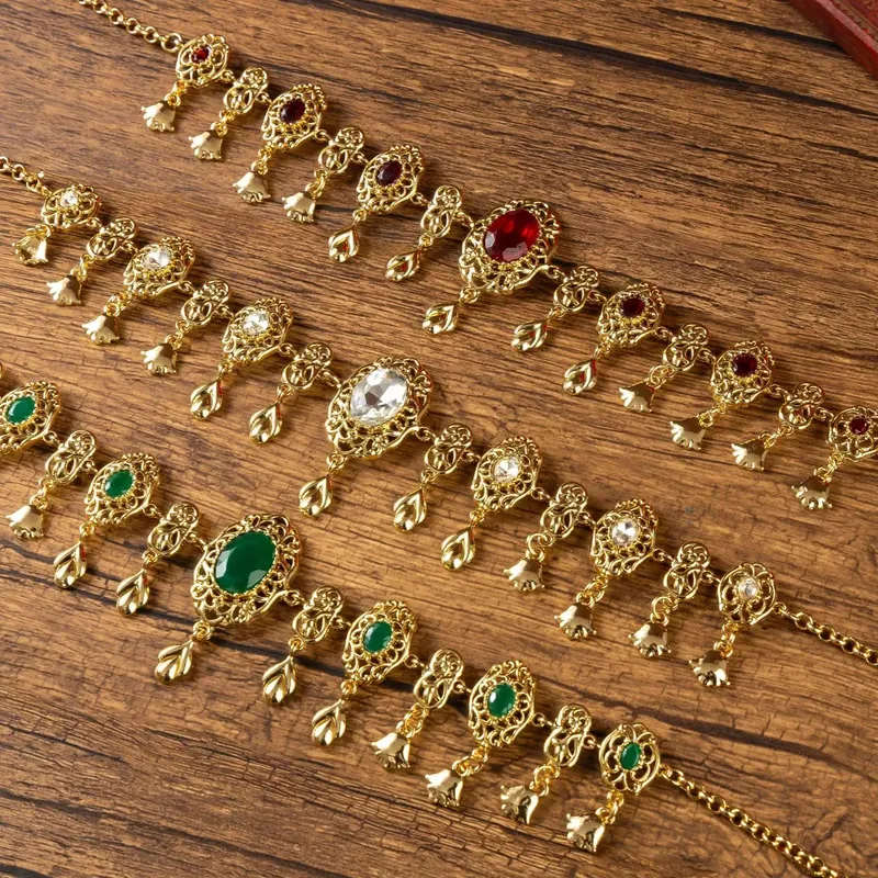 Modische Neue Anhänger Lange Halskette Ohrringe Robe Kleidung Retro Stil Körper Kette Bauchtanz Zubehör Schmuck Set