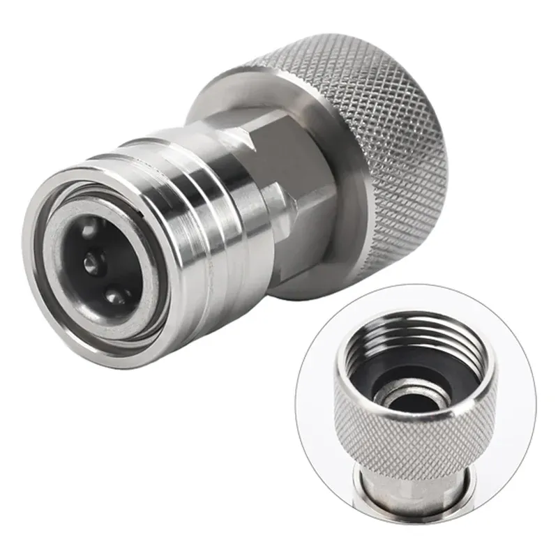 Gartenschlauch zum Hochdruckreiniger-Adapter, 3/4 GHT auf 1/4 Schnellanschluss, wandeln Sie den Wasserschlauch in einen Hochdruckreiniger-Anschluss aus Edelstahl um