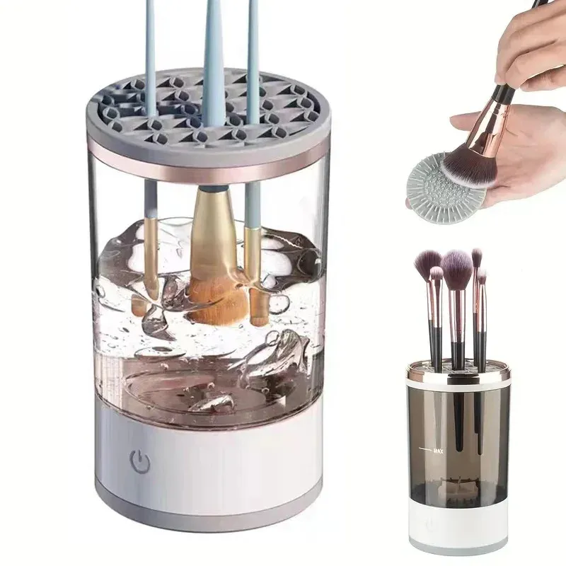 USB Stecker Tragbare Elektrische Make-Up Pinsel Reiniger mit Gummi Make-Up Maschine Elektrische USB Schnell Reiniger Reinigung Pinsel Kragen Brus