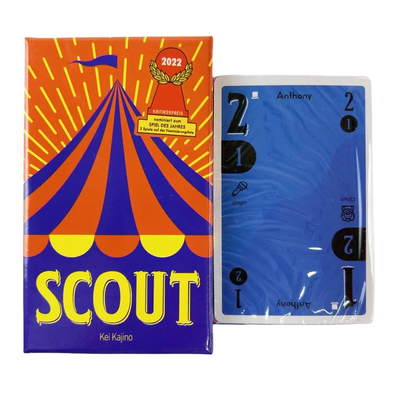 Search Circus Scout Kartenspiel für 2-5 Spieler. Lustiges Zirkusfamilie-Brettspieldeck