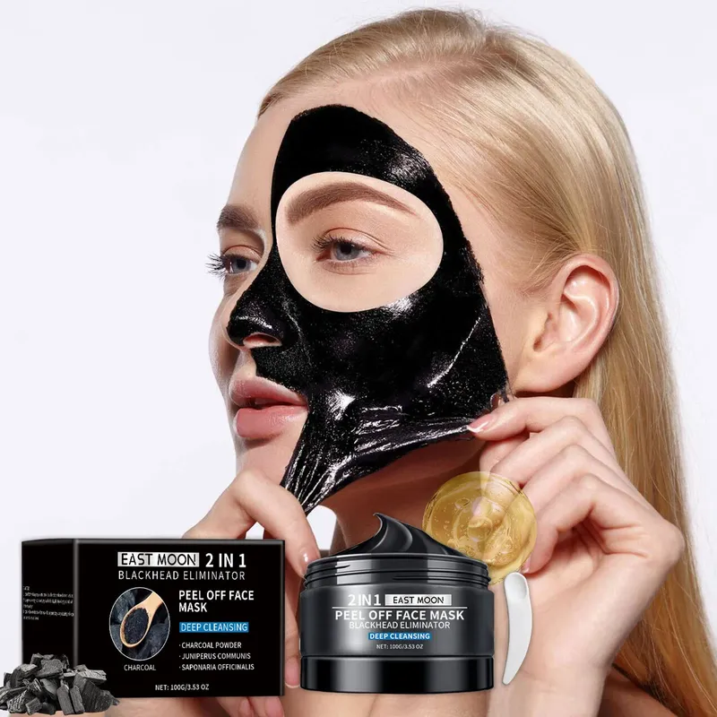 Bambuskohle Mitesser Entferner Maske Reinigende Schrumpfen Poren Tiefen Reinigung Öl Kontrolle Peeling Schlamm Maske Hautpflege
