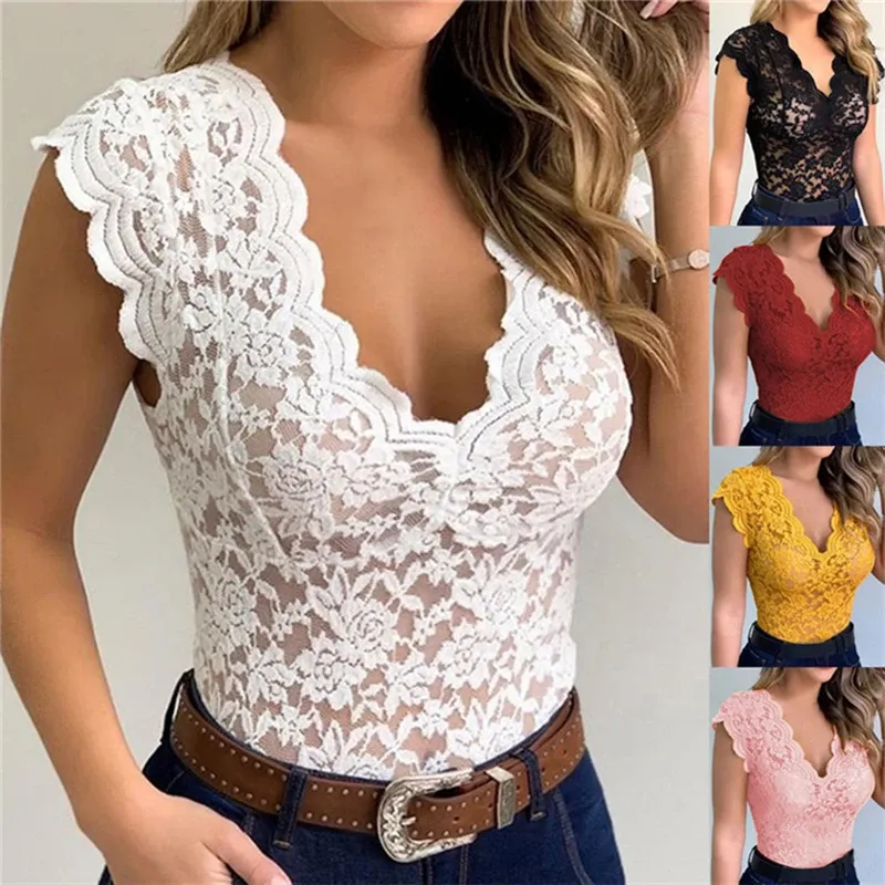 Frauen Sommer Sexy Spitze Häkeln Strickjacke Casual Einfarbig Tops Weibliche Trend Spitze Aushöhlen Ärmelloses Top Für Damen