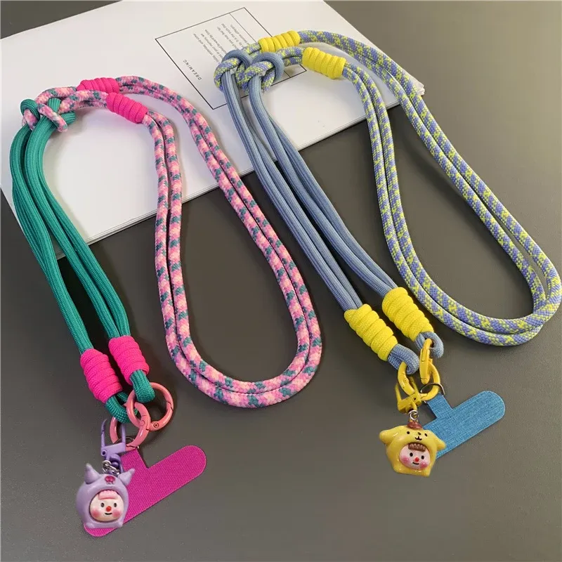 3 in 1 120 cm Umhängetasche Handy Hängeseil Umhängeband Handschlaufe Abnehmbares Telefon Lanyard Wasserbecher Hängeseil