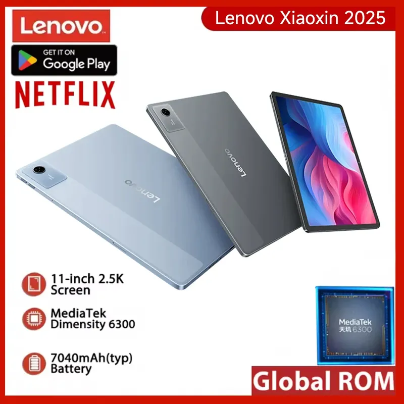 Global ROM Lenovo Xiaoxin Pad 11 2025 Tab 128 GB 256 GB Abmessung 6300 11 Zoll 2,5 K Bildschirm 7040 mAh WIFI Android Pad Google Play Tablet