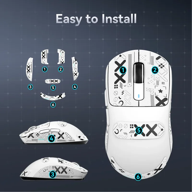 Gaming-Maus-Aufkleber, rutschfest, Griffband, Skate, handgefertigt, saugen Schweiß, Anti-Rutsch-Aufkleber für ATTACK SHARK X11/X6/X3/R1/R2/R3