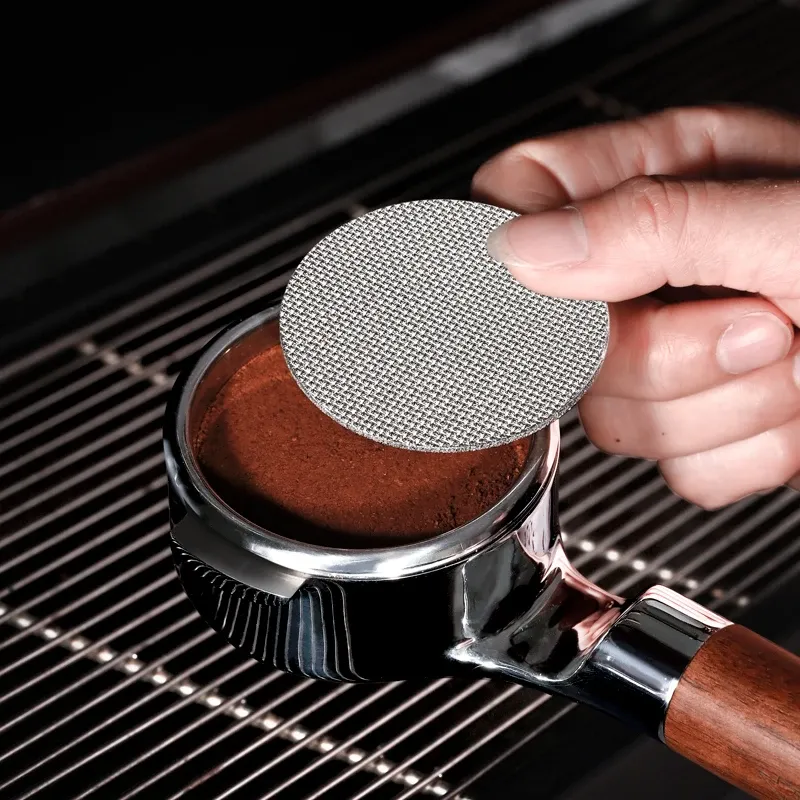 Wiederverwendbare Kaffee Filter Bildschirm Mesh Bildschirm Kontakt Dusche Bildschirm Puck Bildschirm Für 51mm 53,5mm 58.5mm espresso Maschine Barista Werkzeug