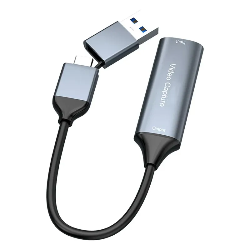 4K USB 3,0/2,0 Typ-C Video Capture Karte 1080P HDMI-kompatibel Spiel Grabber Box für PC Computer DSLR Kamera Live Streaming Rekord