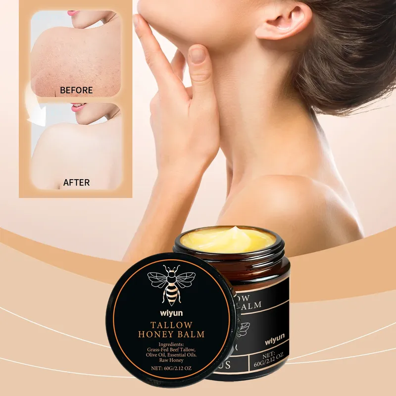 Tallow Honey Cream Glow Feuchtigkeitsspendende Haut Verbessert die Elastizität Weiches Bleichen Verbessert Stumpfheit Straffende Feuchtigkeitslotion für Gesicht und Körper
