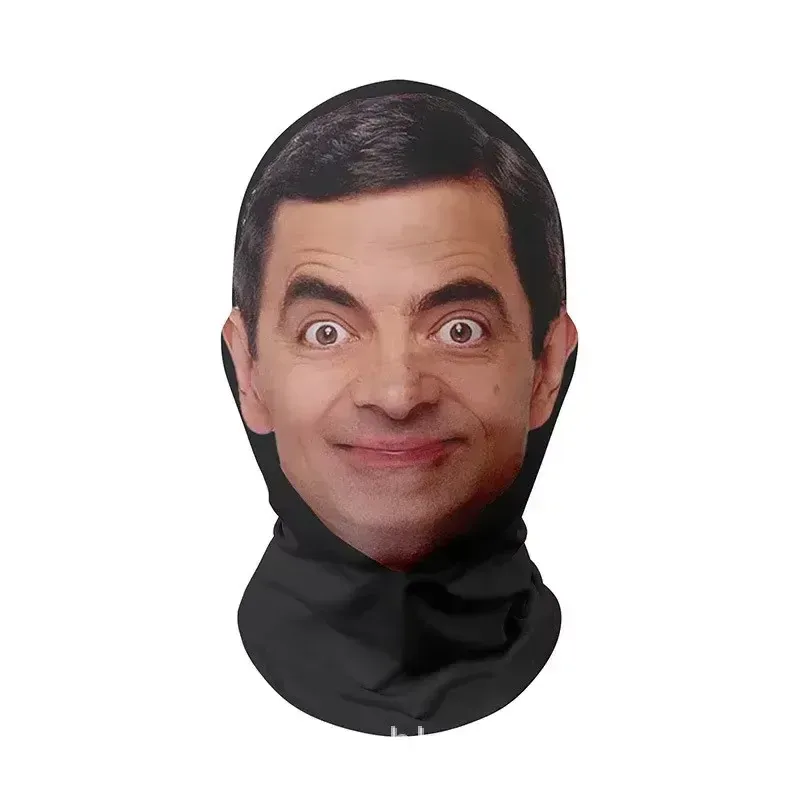 3D CR7 Messi Nahtlose Maske Lustiges Gesicht Bedrucktes Kopftuch Berühmte Person Eisseide Sonnencreme Kopfmaske Halloween Cosplay