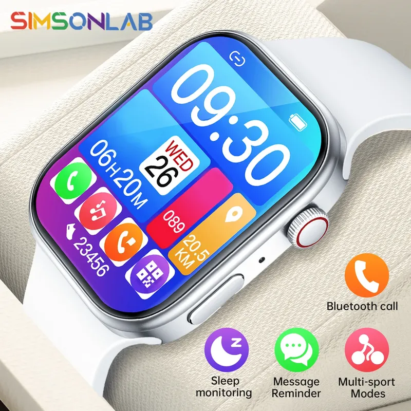 NEUE Smartwatch 1,83 "HD Bildschirm Schlaf & Gesundheit Überwachung Bluetooth Anruf Multi-Sport Modi Mode Smart Uhren Für Frauen männer Geschenk