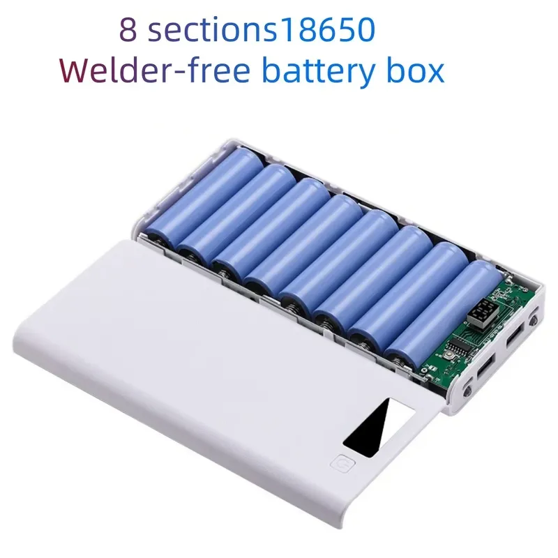 8*18650 Batterie Ladegerät Box Digital display panel Schnelle Lade USB Power Bank Batterie Lade Box mit LED Digital display Licht