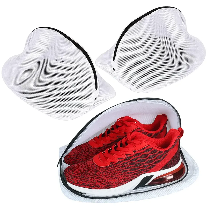 Schuhwaschbeutel, Aufbewahrungstasche, Netz-Schuhwaschbeutel mit Reißverschluss für Turnschuhe, Laufschuhe, Socken, BH-Organizer