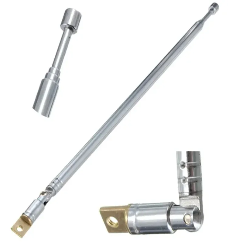 60 cm FM-Antenne, Radio, tragbar, 6 Abschnitte, TV, teleskopisch, drehbare Antenne