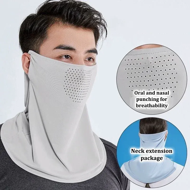 Sommer UV-Schutz Outdoor Neck Wrap Cover Sport Sonnenschutz Eis Seide Maske Gesichtsbedeckung Hals Wrap Cover Sonnenschutz Gesichtsschal
