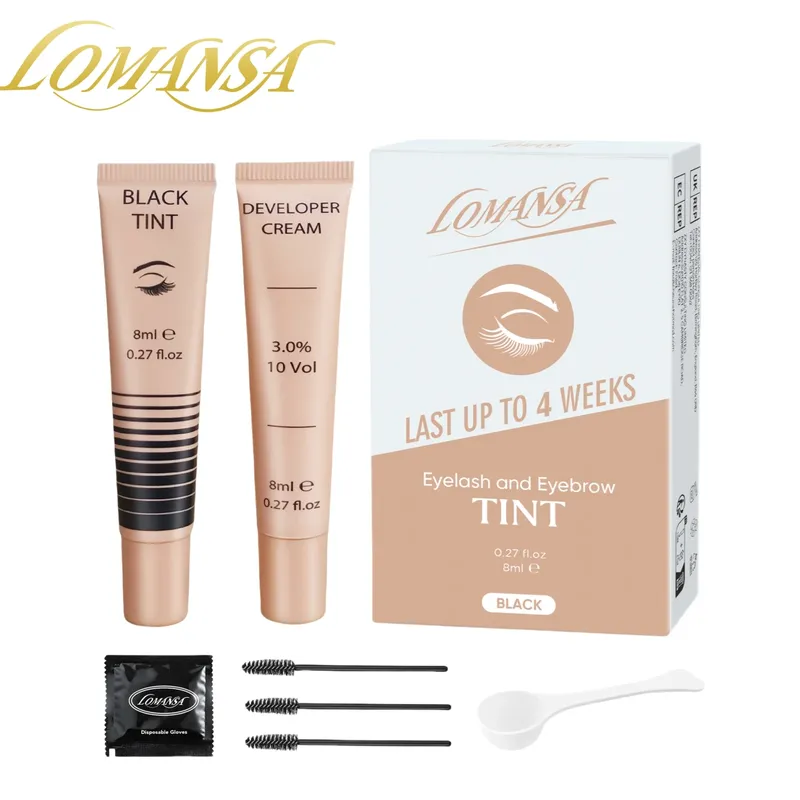Lomansa Neue Lash Farbe Kit Wimpern Augenbrauen Färben Tönung Kit Stirn Enhancer Mascara Lift Tönung Tattoo Augen Make-Up-Tools