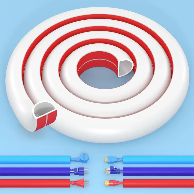 1PC 1/3/5m Flexible Bodenkabelabdeckung Gummikabel Selbstklebender Wandkabelversteck Internet Draht Kanal Kanal Schlitz Kabel Verwalten ﻿