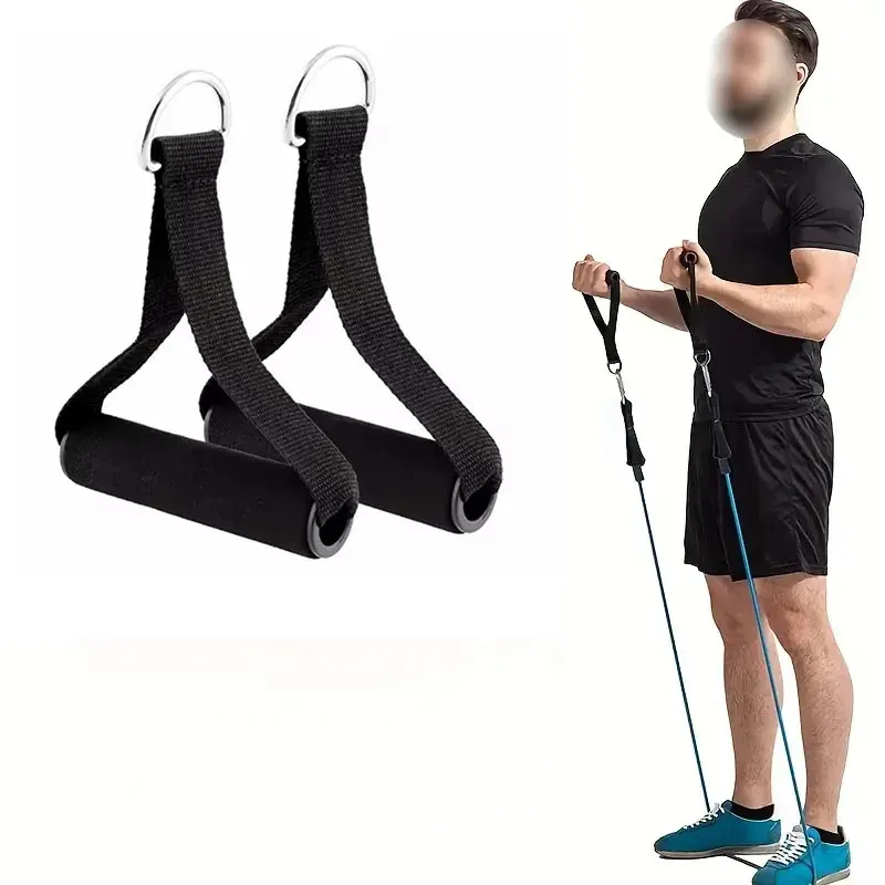 2 Stück professionelle Widerstandsbänder für Fitnessstudio, Übung, mit rutschfesten Griffen, Fitness-Zubehör