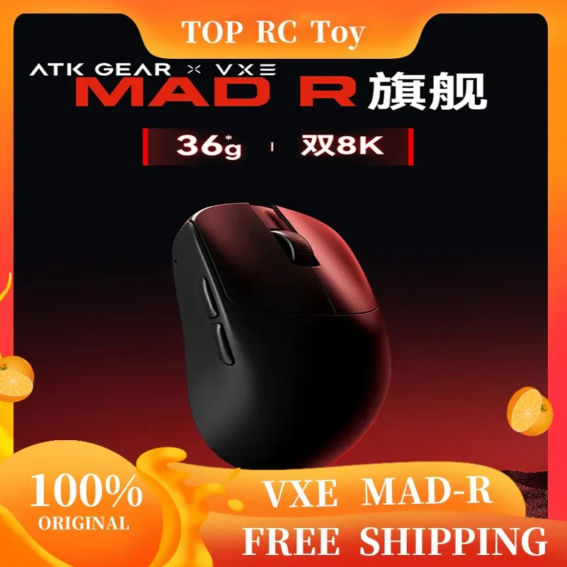 VXE VGN MAD R Major Ultraleichte kabellose Maus Ergonomische Dual-Mode-Esports-Gaming-Büromaus Paw3395 Geschenk-PC-Zubehör