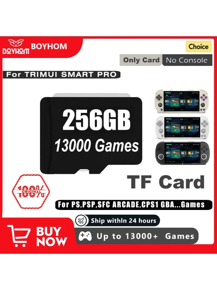 SD Karte Für 64G 128G 256G Trimui Smart Pro Handheld Spielkonsole 4,96'' IPS Bildschirm Linux System Joystick RGB TF Spiel Karte