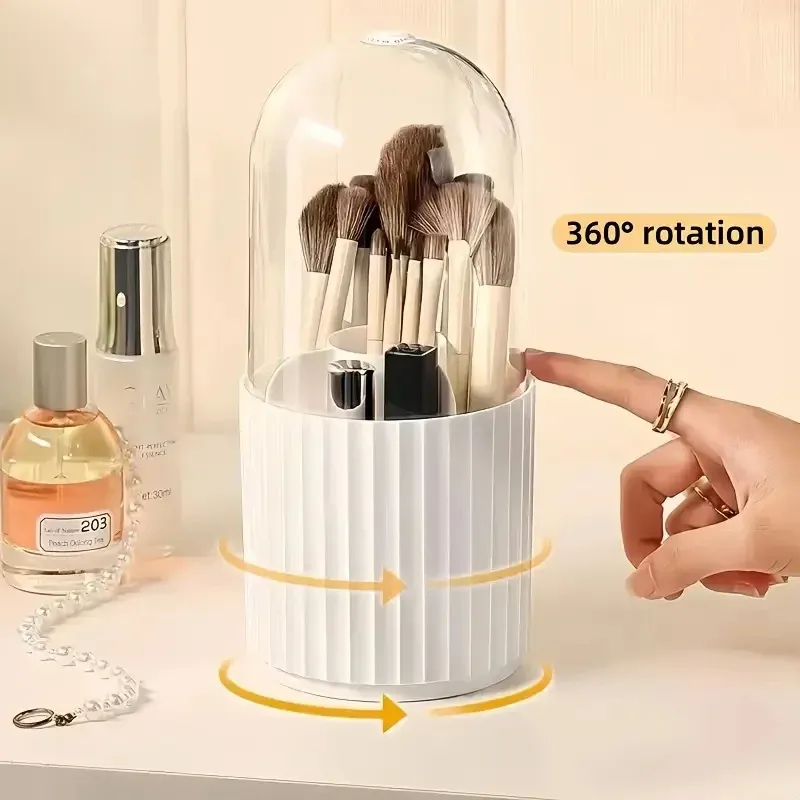Make-up Pinsel Lagerung Box 360-Grad-Rotierenden Make-Up Pinsel Halter Organizer Desktop Lippenstift Pulver Pinsel Eimer Kosmetische Werkzeuge Box