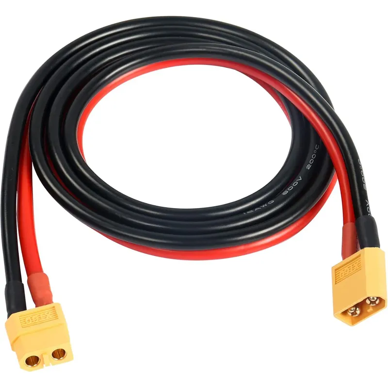 40/60 cm 12AWG XT60 Verlängerungskabel XT60 Buchse auf Stecker für RC Batterie Tragbares Kraftwerk Solarpanel