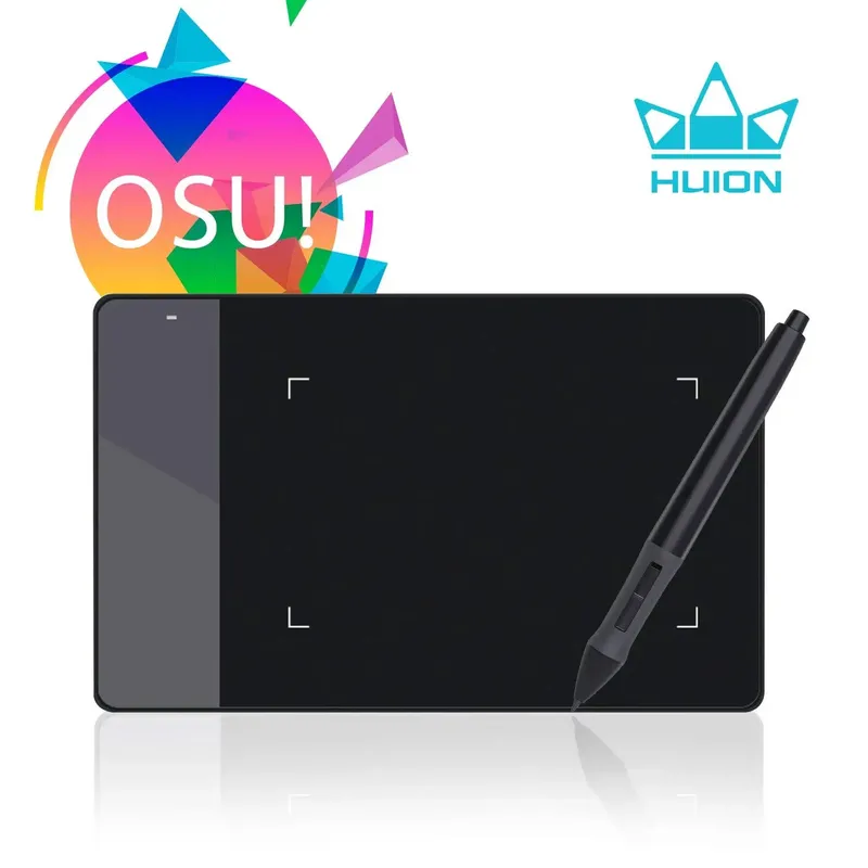 HUION 420 4" grafische digitale Tablets, professionelle Signatur-Zeichentabletts, Handschrifttablett, OSU, Schwarz, 2048 Stufen, 176 x 111 mm
