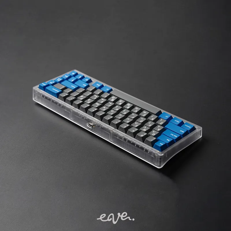 Keebox Swagkeys EAVE 65 PC-Spritzgussgehäuse, mechanisches Tastatur-Kit, Barebone Underglow PCB 65-Layout, QMK VIA-Unterstützung
