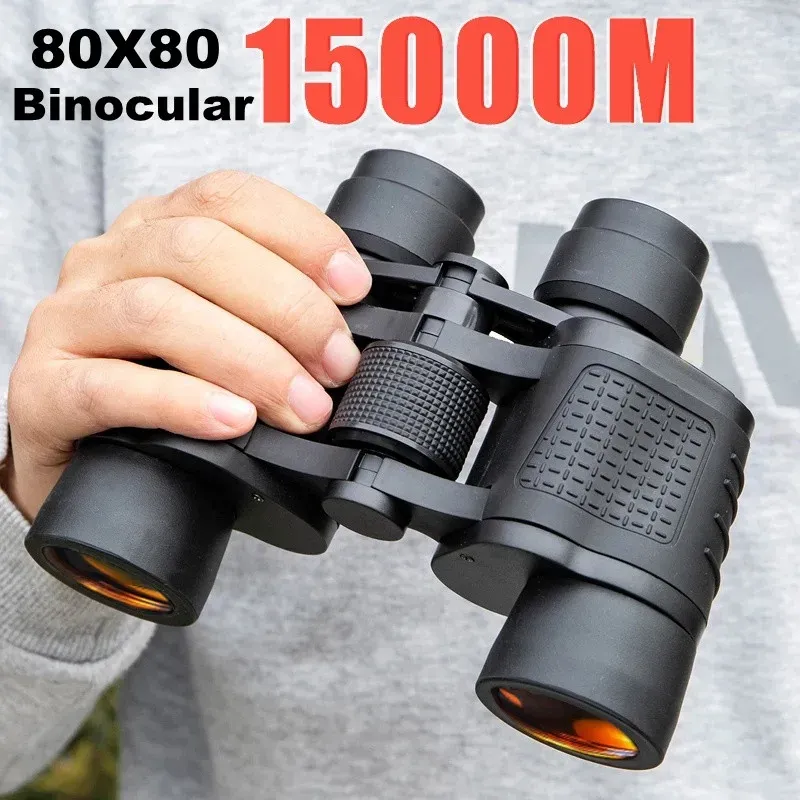 Professionelles Fernglas, 80 x 80 große Reichweite, 15000 m HD-Teleskop, Nachtsicht bei schwachem Licht für Jagd, Camping, Wandern, Reisen, Sport