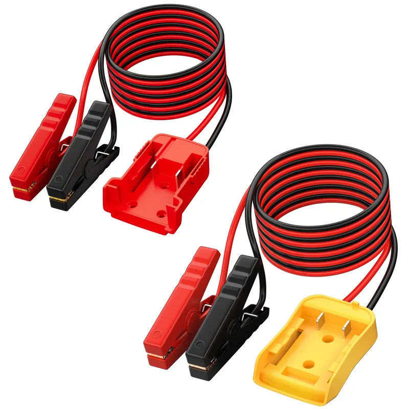 6FT Jumper Kabelklemmen mit Power Wheel Batterieadapter für 20V Batterie Jumper Starter für Auto Jump Start