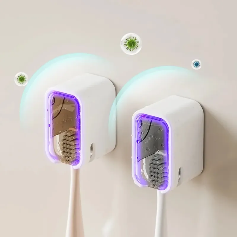 2PCS Zahnbürste Halter Flip-top Wand Zahnbürste Rack Staubdicht Zahnbürste Lagerung Box Badezimmer Elektrische Zahnbürste Regal
