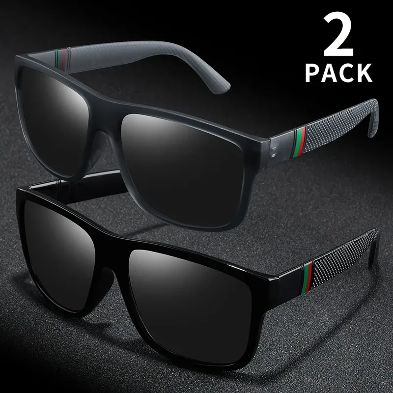 1/2PCS Polarisierte Sonnenbrille Marke Designer Vintage Sonnenbrille Mann Modische Fahren Sonnenbrille Brillen