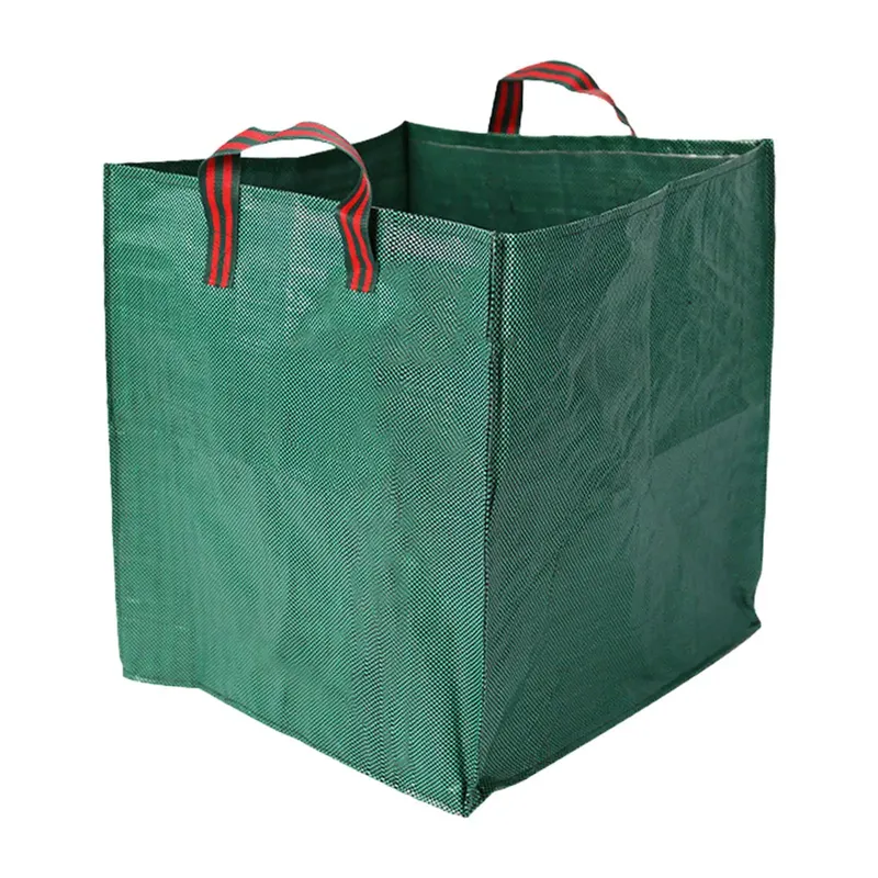 Garten-Müllbeutel, quadratisch, robust, für den Garten, PP-gewebter Beutel, wiederverwendbar, groß, für Straße, Rasen, Pool, Blattabfall, Kompostbeutel, Eimer