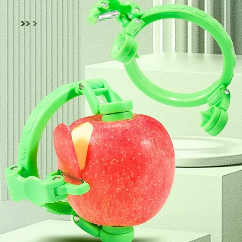 Handgehaltener drehbarer Apfelschäler, Spiralschneider für Obst, Gemüse, Küchenhelfer, Geschenkideen, einfach zu verwendendes Entkernerwerkzeug