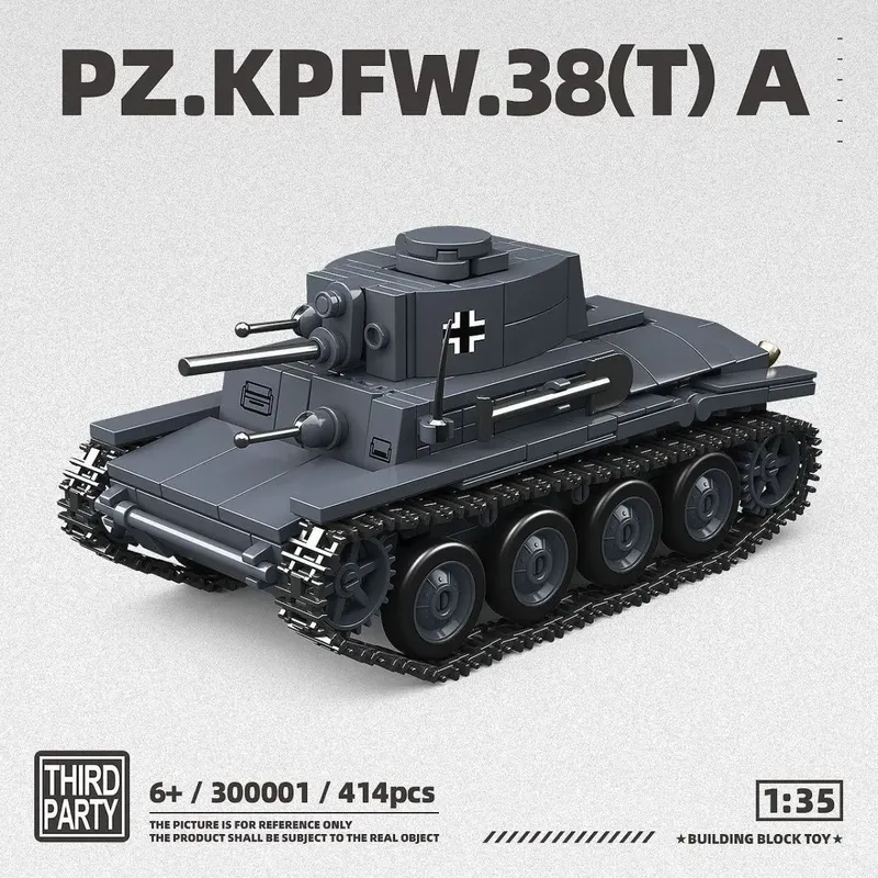 Neues 38T-A Leichtpanzer-Serie Spielzeug-Bausatz - Militär 300001 Gepanzertes Fahrzeug - Jungen-Modell