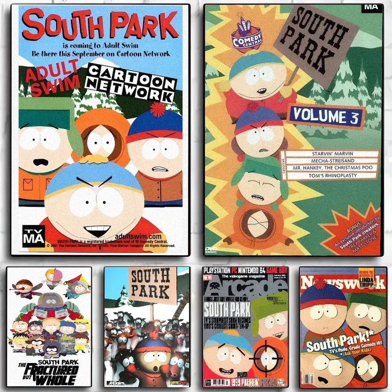 Erwachsene animierte Serie South Comedy Park Poster Wandkunst Home Decor Raumdekoration Digitale Malerei Wohnzimmer Restaurant Küche