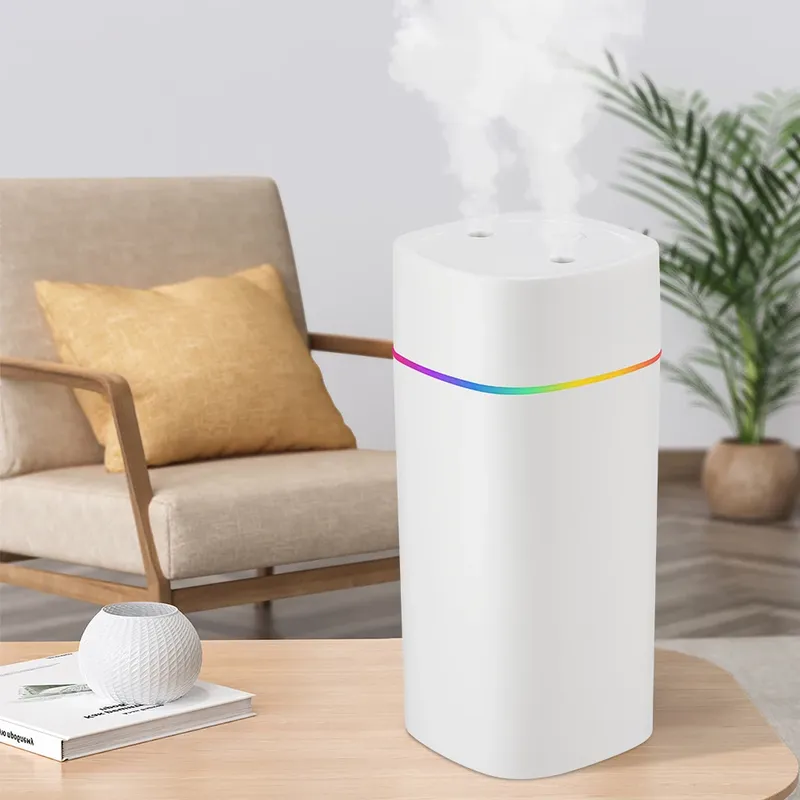 600ML Luftbefeuchter USB Lade Ätherisches Öl Reiniger Aroma Diffusor Aromatherapie Nebel Maker Lichter für Home Office Auto