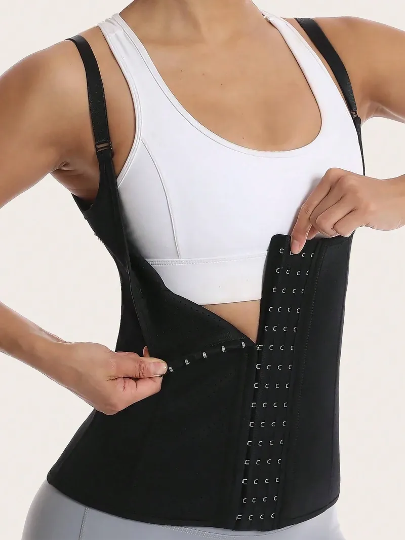Damen-Shapewear-Korsett, Taillentrainer, verstellbarer Haken, Workout-Shapewear für Fitnessstudio, Laufen, Bauchkontrolle, Body Shaper