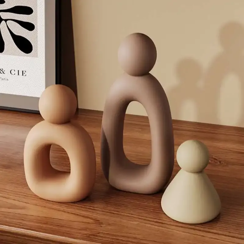 Einfache Familie Statue Moderne Stil Wohnkultur Hohl Skulptur Nordic Wohnzimmer Ornamente Schlafzimmer Dekoration Figuren Geschenk