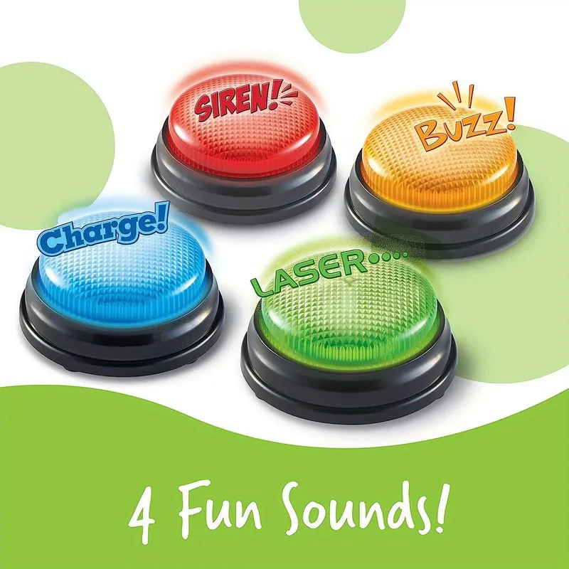 4 Stück Licht- und Geräusche-Summer-Spielzeug, kreative Partyspiel-Show und Klassenzimmer, Familie, Zubehör, Strumpffüller für Kinder