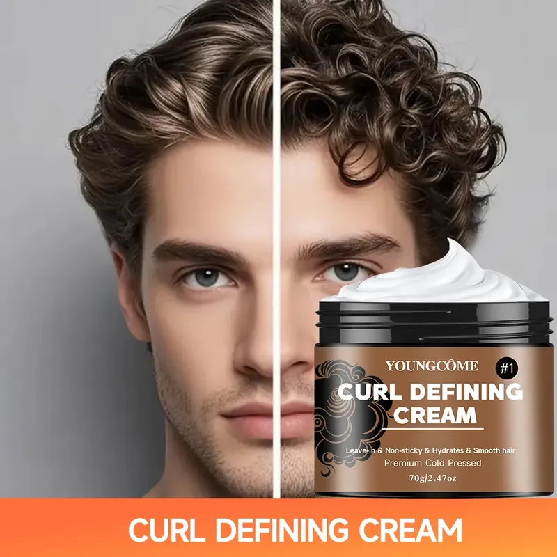 Black Castor Oil Curl Defining Cream Antihaft-Feuchtigkeit und beseitigt Frizz, haarglättende Anti-Frizz-Creme zur Schnellreparatur