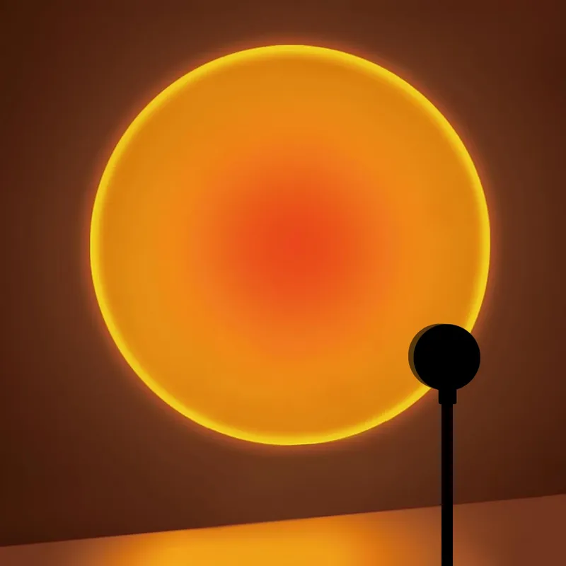 Sonnenuntergang-Projektionslampe, USB-Atmosphärenlampe für die Heimdekoration, drehbar in mehreren Winkeln, geeignet für Zuhause, Wohnzimmer und Schlafzimmer