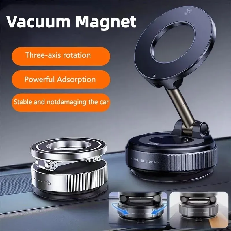 Superstarker Magnetischer Handyhalter Faltbares Design 360° °   Verstellbare Vakuum-Autohalterung für Auto, Schreibtisch, Badezimmer, Handyhalterung